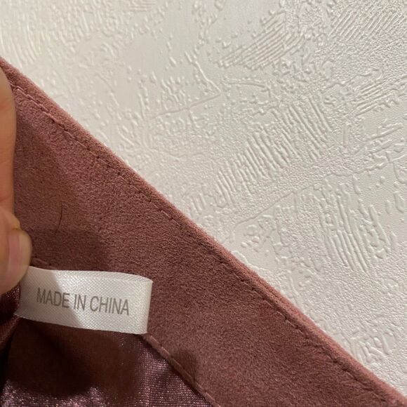 Victoria’s Secret Blush Pink Suede Lace Shoulder Bag Y2K Baguette Purse - Picture 6 of 8